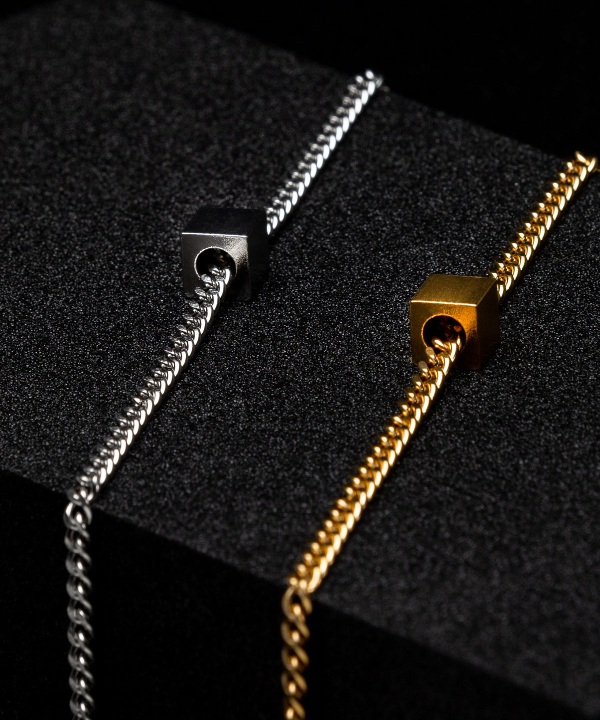 【BROTHERHOOD】Cube Necklace Silver&Gold「S」「M」「L」(UNISEX)