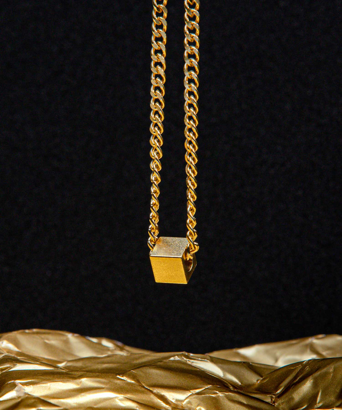 【BROTHERHOOD】Cube Necklace Silver&Gold「S」「M」「L」(UNISEX)