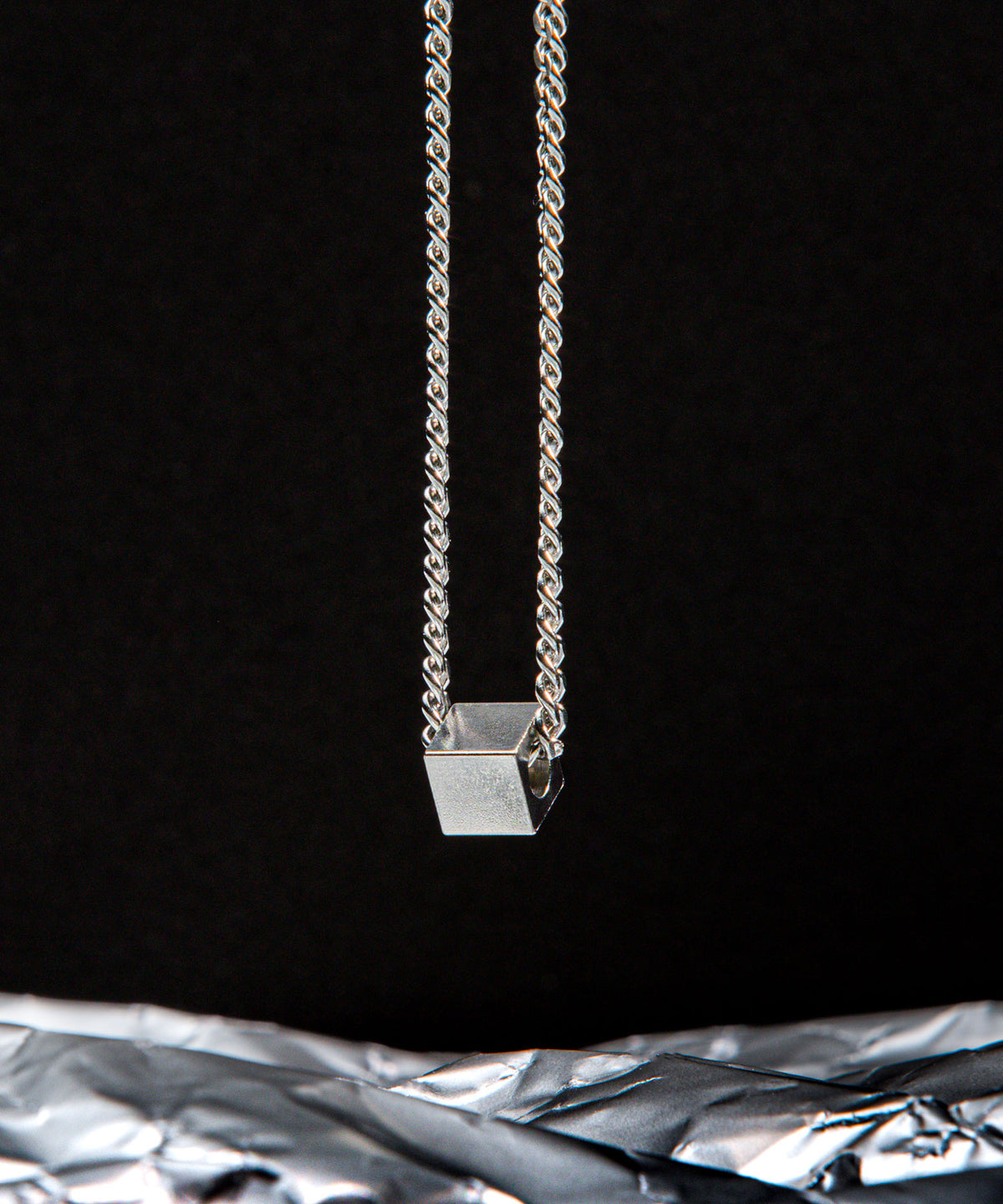 【BROTHERHOOD】Cube Necklace Silver&Gold「S」「M」「L」(UNISEX)