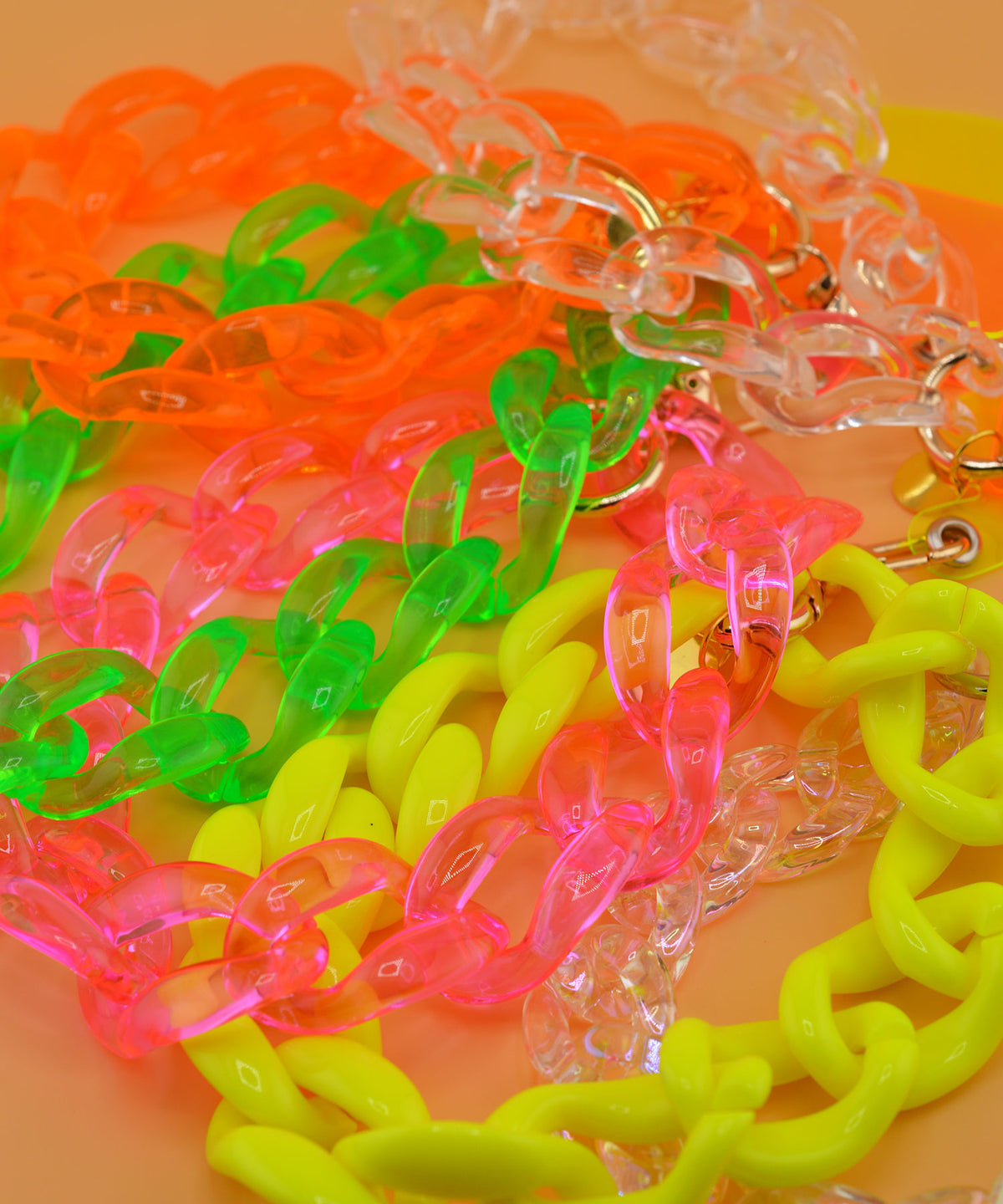 【eY】Jelly Big Curve Chain Wrist Strap(UNISEX)