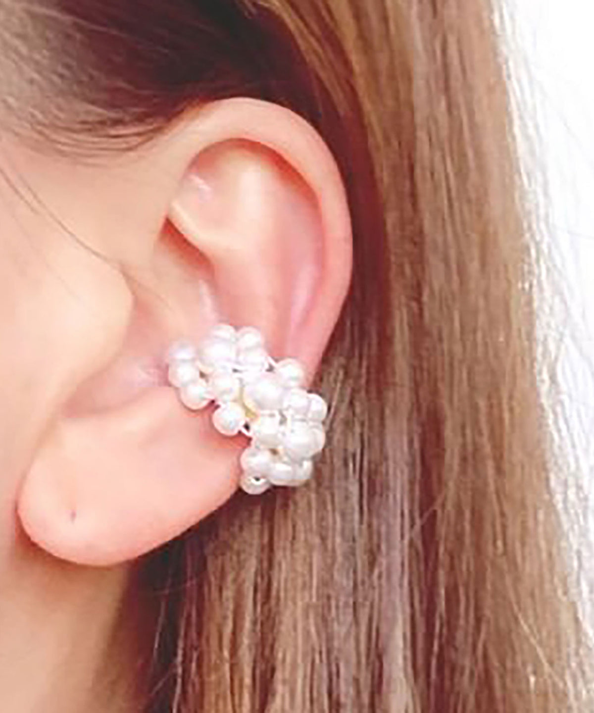 【earyear】Dense design Design Pearl Ear Cuff<片耳用>