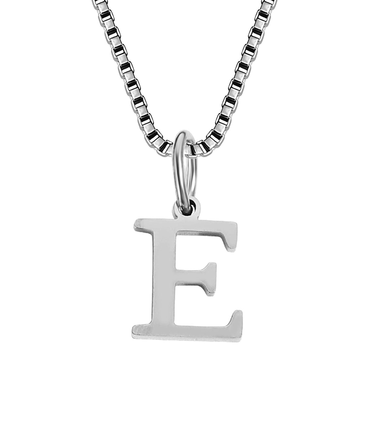 Block Letter Initial Charm Necklace A～Z