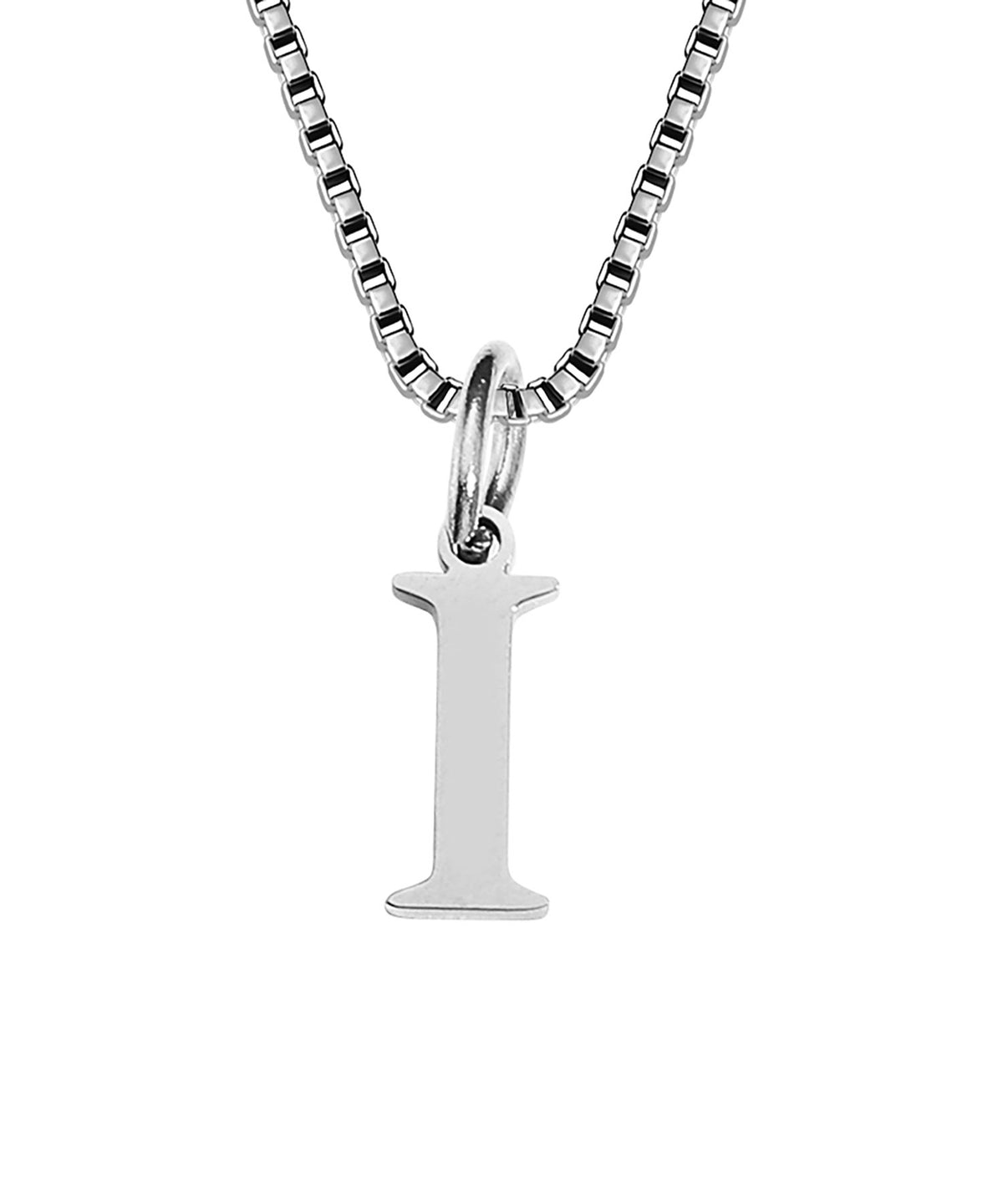 Block Letter Initial Charm Necklace A～Z