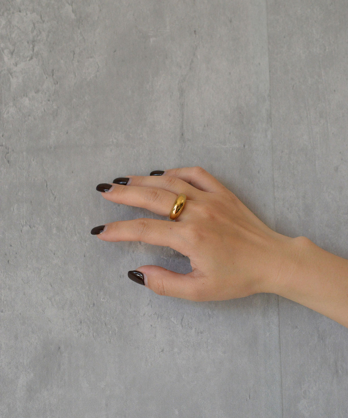 【earyear】Luna Dome design peti Volume Ring