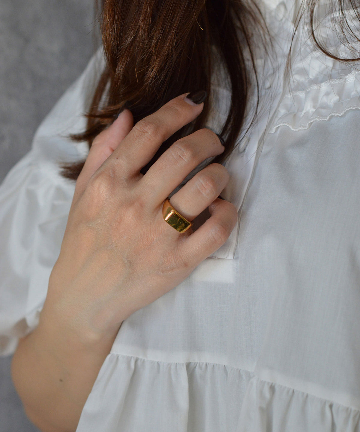 【earyear】Cubic Luxe design peti Volume Ring