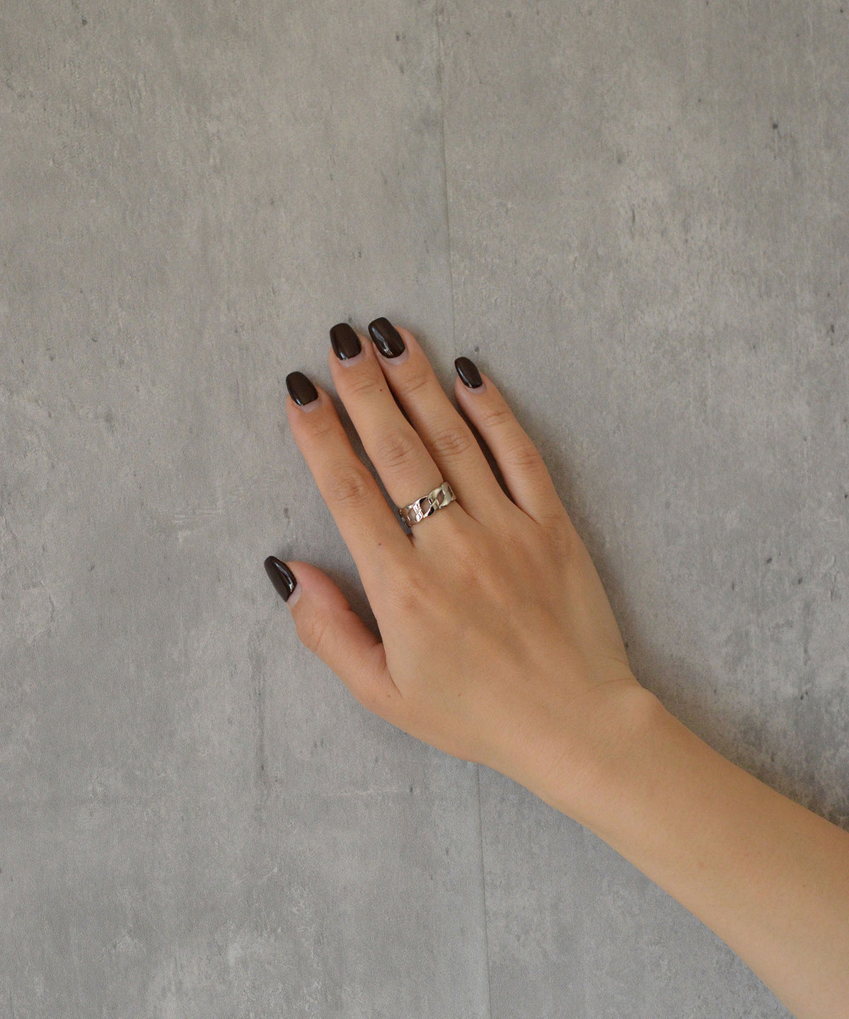 【earyear】Infinity Chain Band design peti Volume Ring