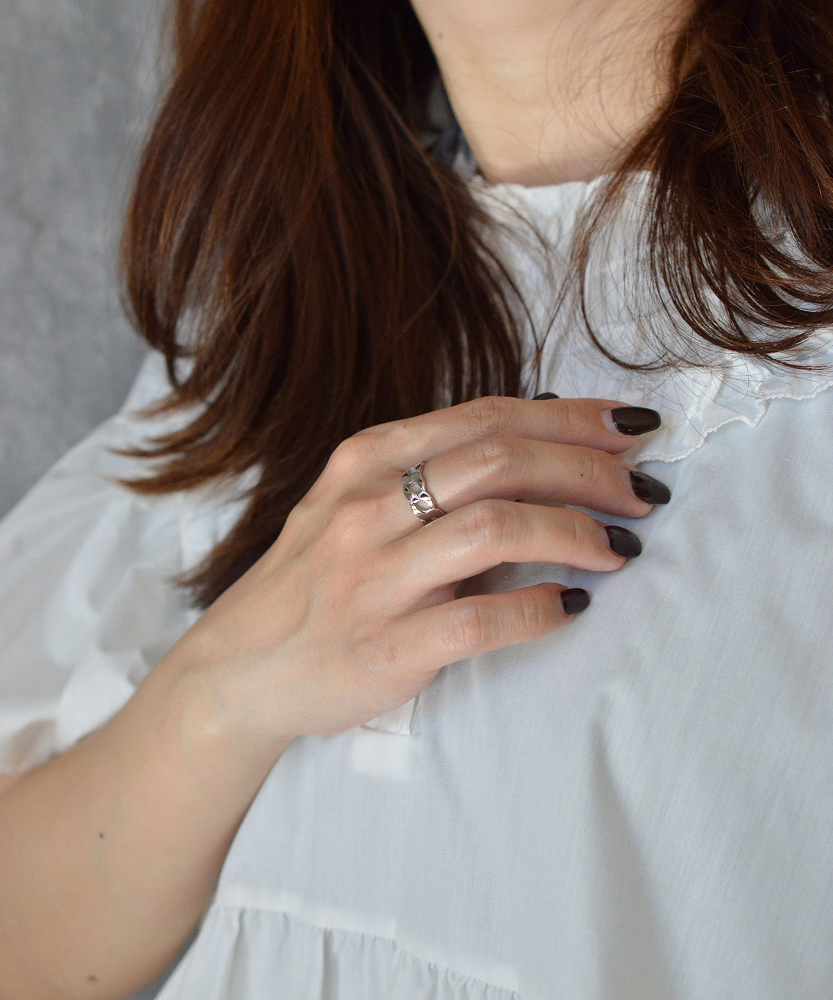 【earyear】Infinity Chain Band design peti Volume Ring