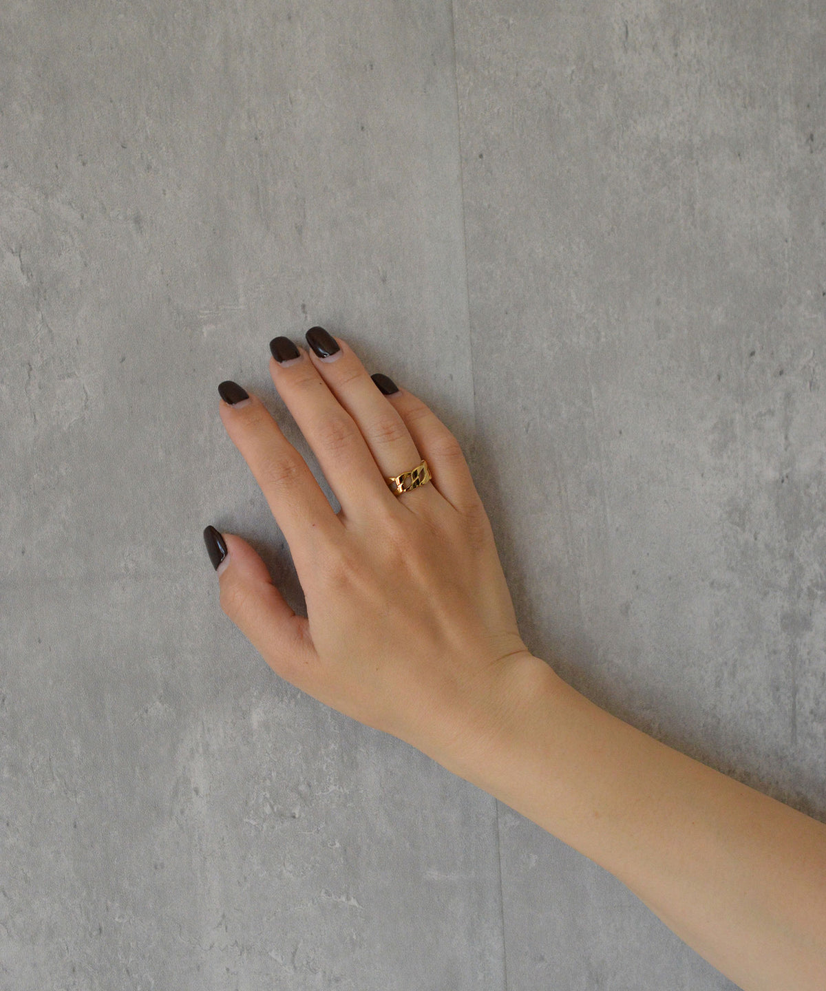 【earyear】Infinity Chain Band design peti Volume Ring
