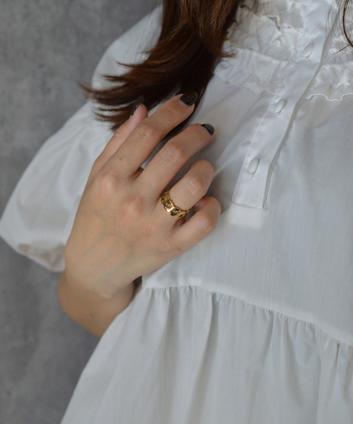 【earyear】Infinity Chain Band design peti Volume Ring