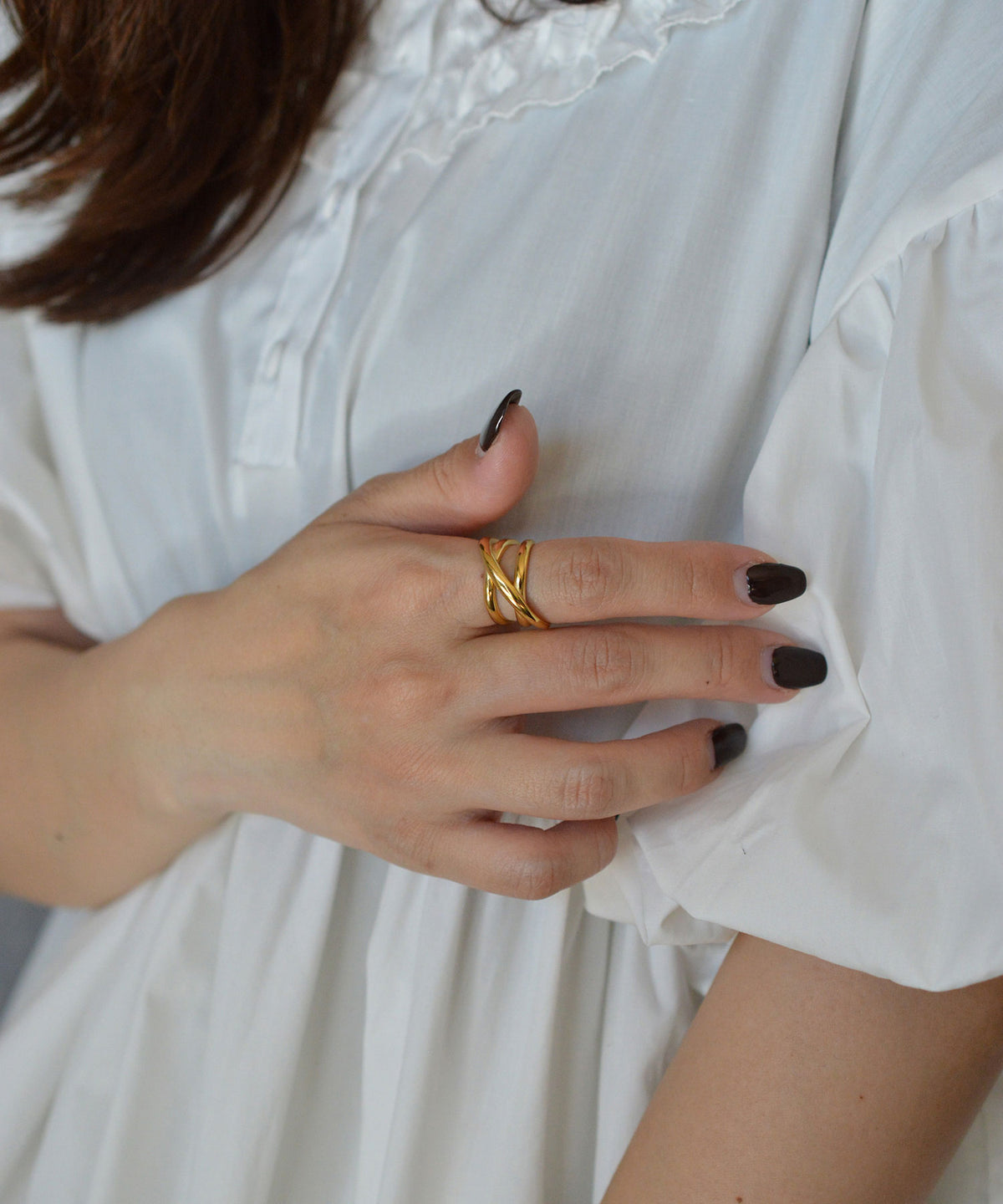 【earyear】Crossover design peti Volume Ring