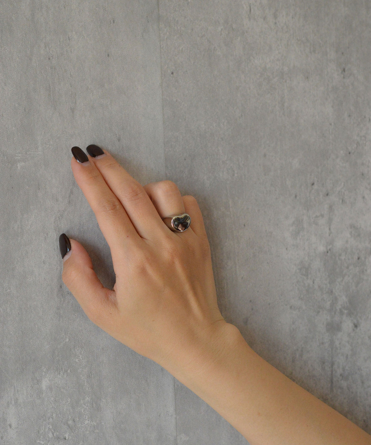 【earyear】Puffy Heart design peti Volume Ring