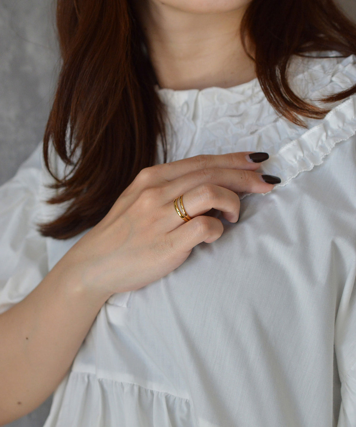 【earyear】Twin Line Open design peti Volume Ring