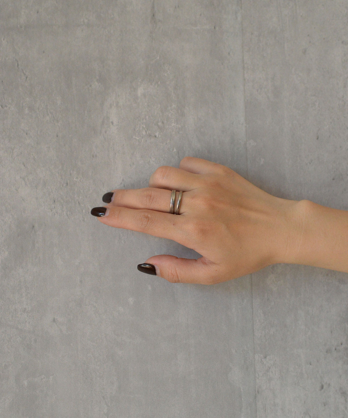 【earyear】Layered Line design peti Volume Ring