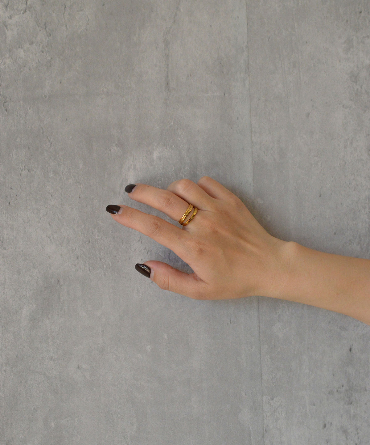 【earyear】Layered Line design peti Volume Ring