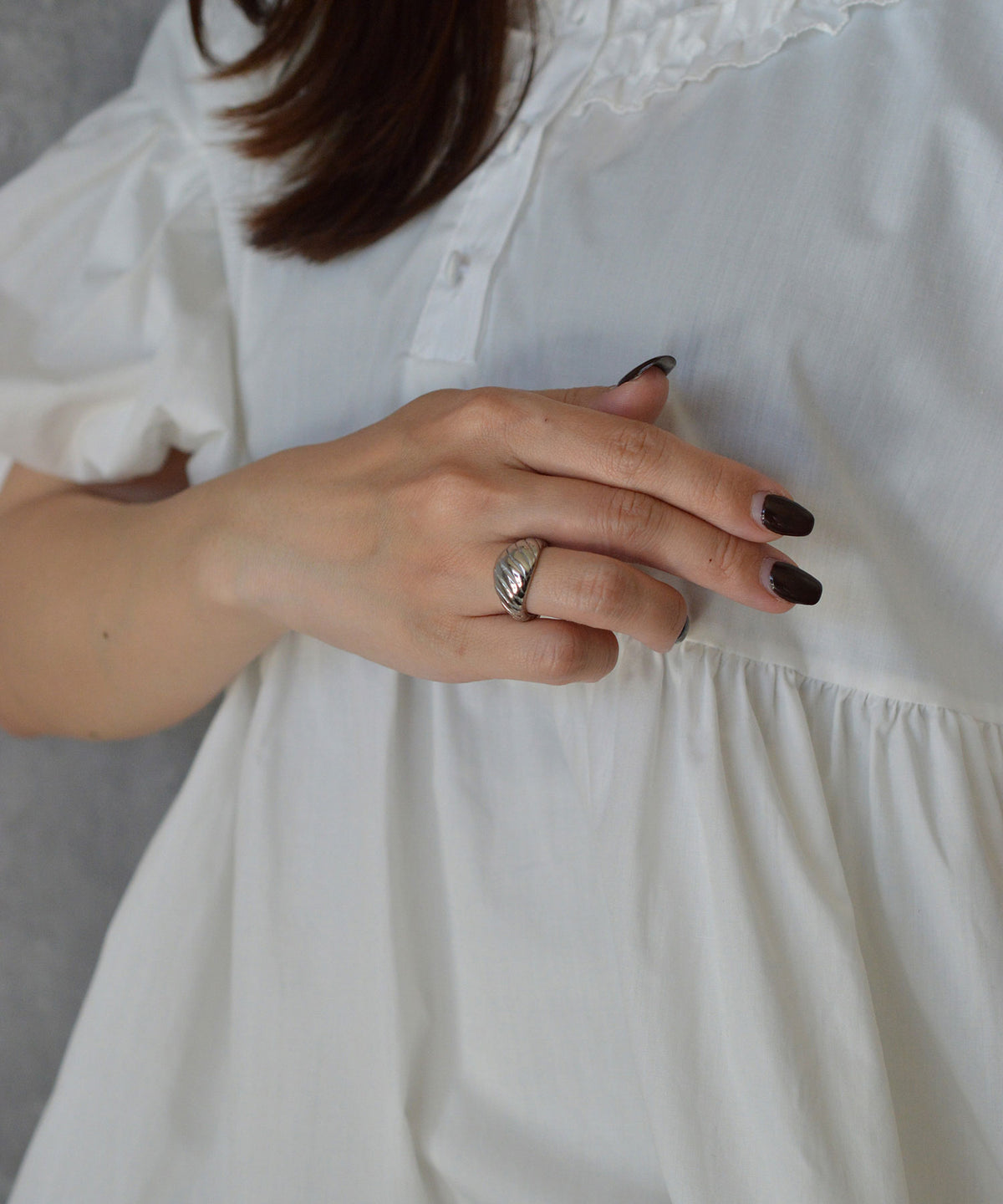 【earyear】Petite Croissant design peti Volume Ring