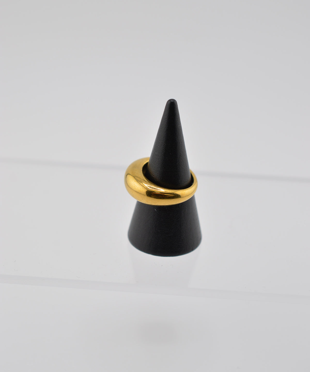 【earyear】Luna Dome design peti Volume Ring