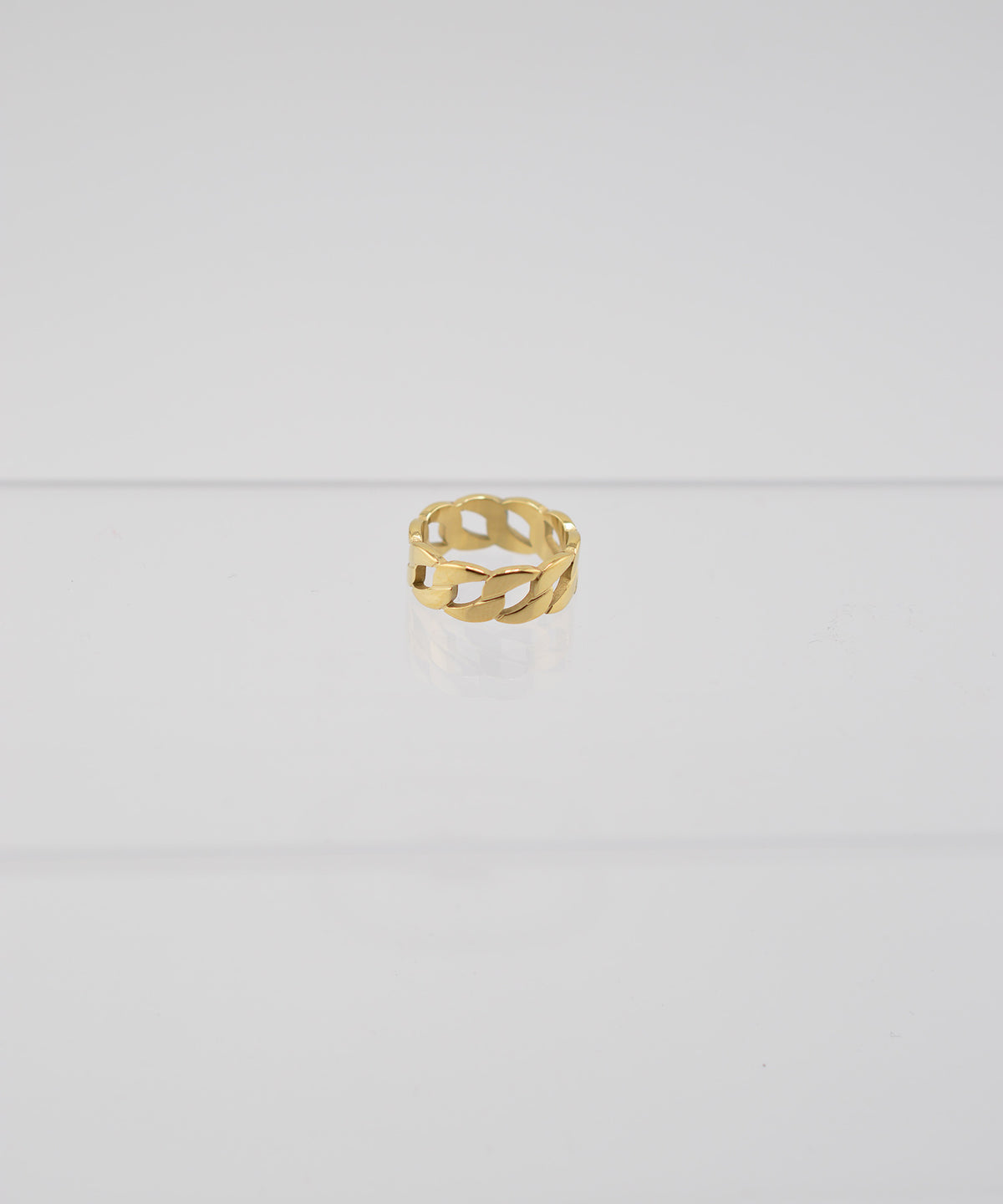 【earyear】Infinity Chain Band design peti Volume Ring