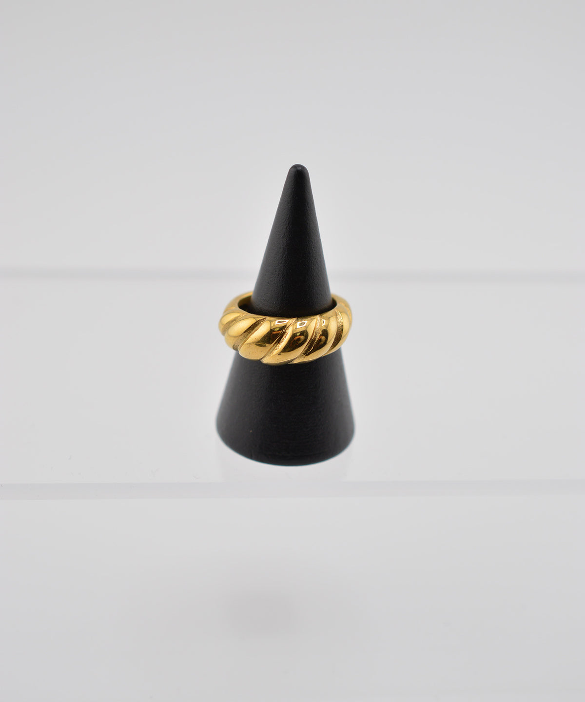 【earyear】Ripple Band design peti Volume Ring