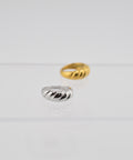 【earyear】Ripple Band design peti Volume Ring