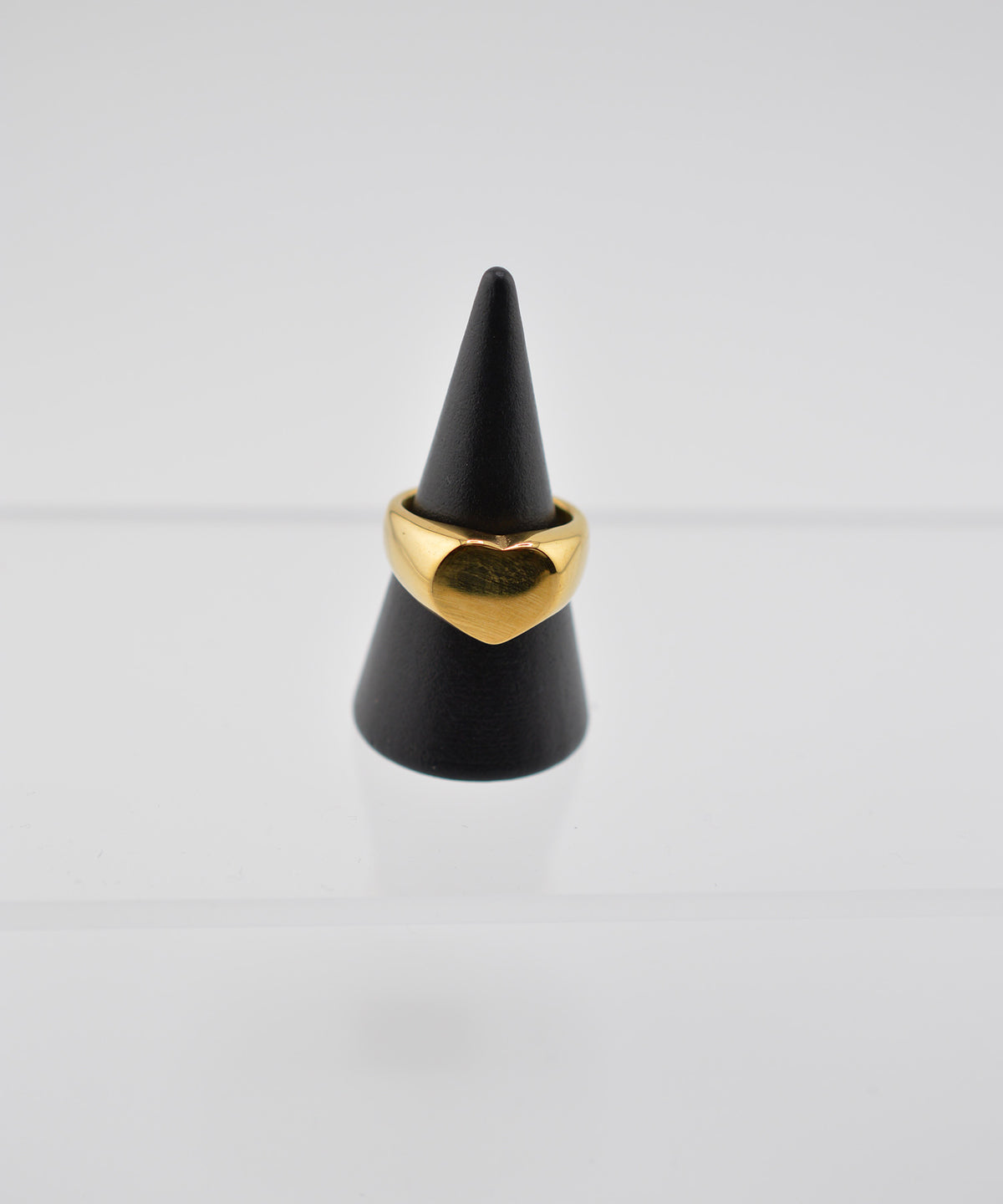 【earyear】Puffy Heart design peti Volume Ring