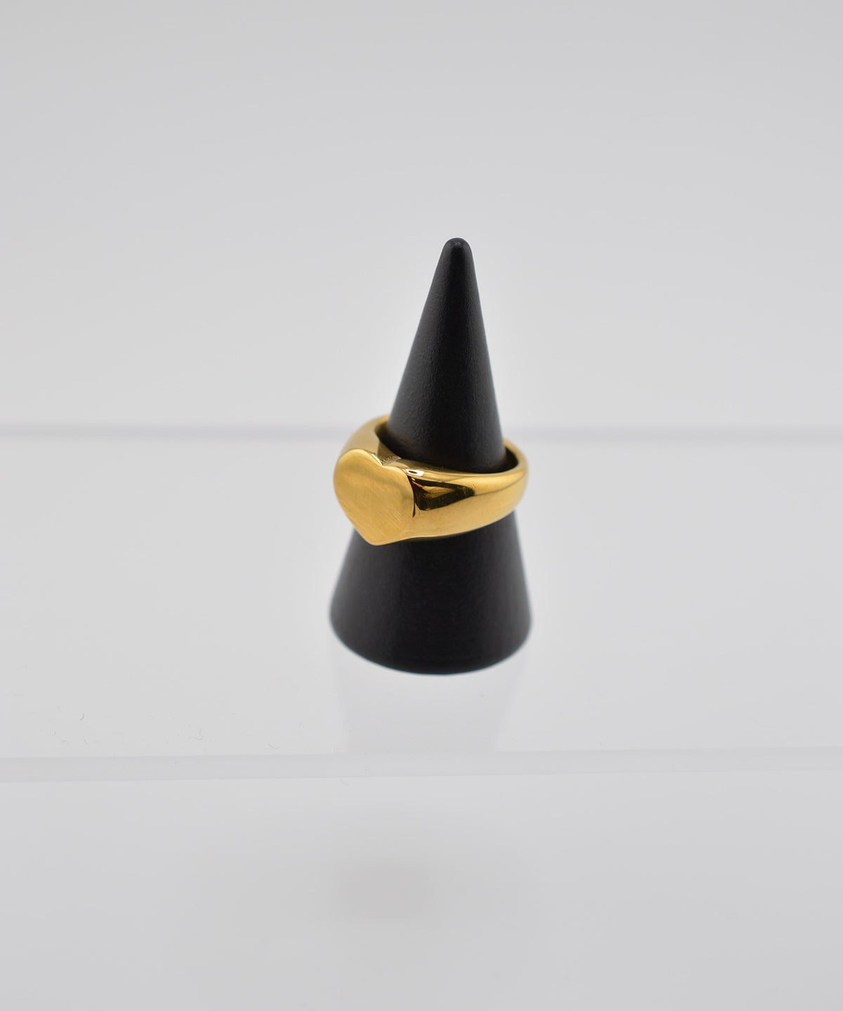 【earyear】Puffy Heart design peti Volume Ring