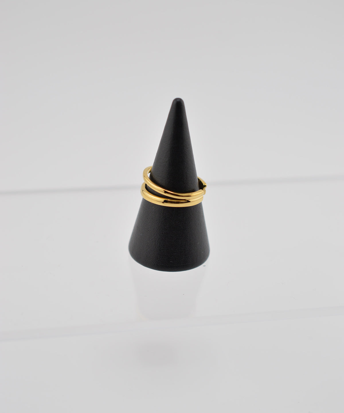 【earyear】Twin Line Open design peti Volume Ring