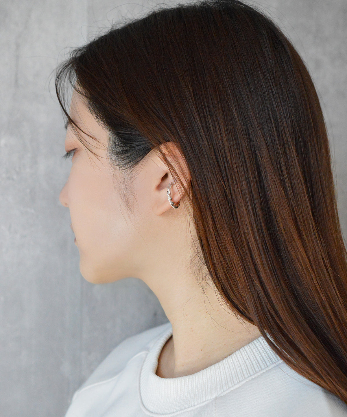 【earyear】Rope design  Metal Hoop Ear Cuff<片耳用>