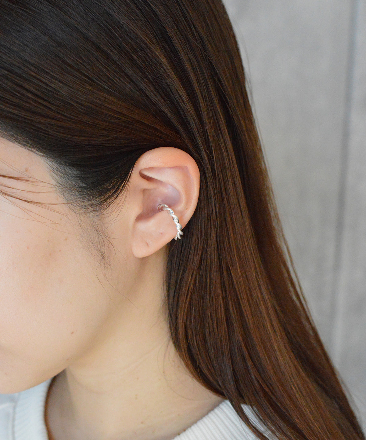 【earyear】Rope design  Metal Hoop Ear Cuff<片耳用>