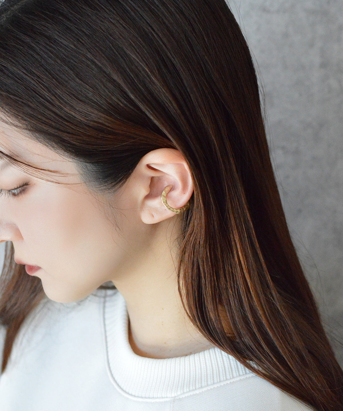 【earyear】Tataki design Metal Hoop Ear Cuff<片耳用>