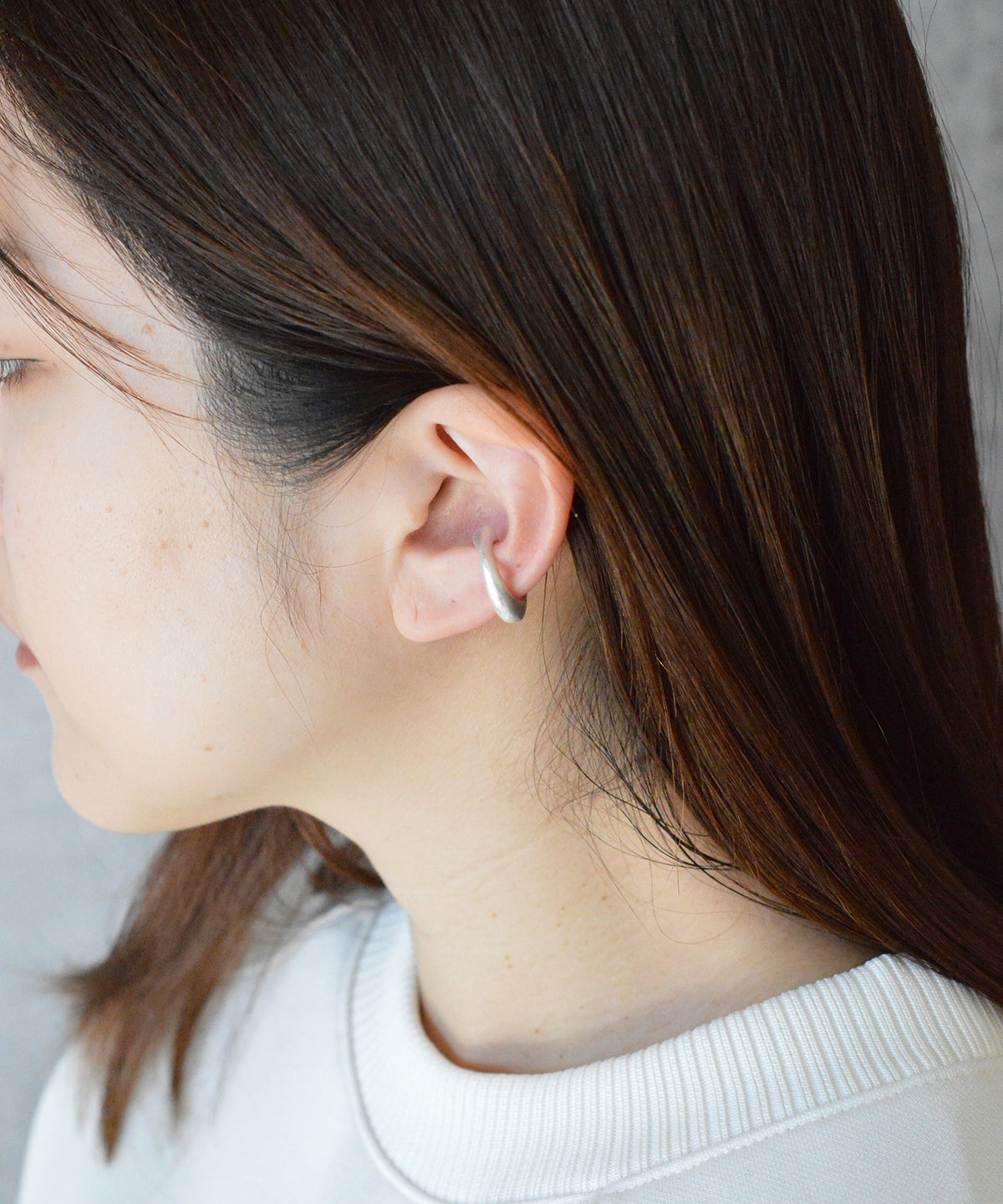 【earyear】Design Hoop(Matte) design Metal Hoop Ear Cuff<片耳用>