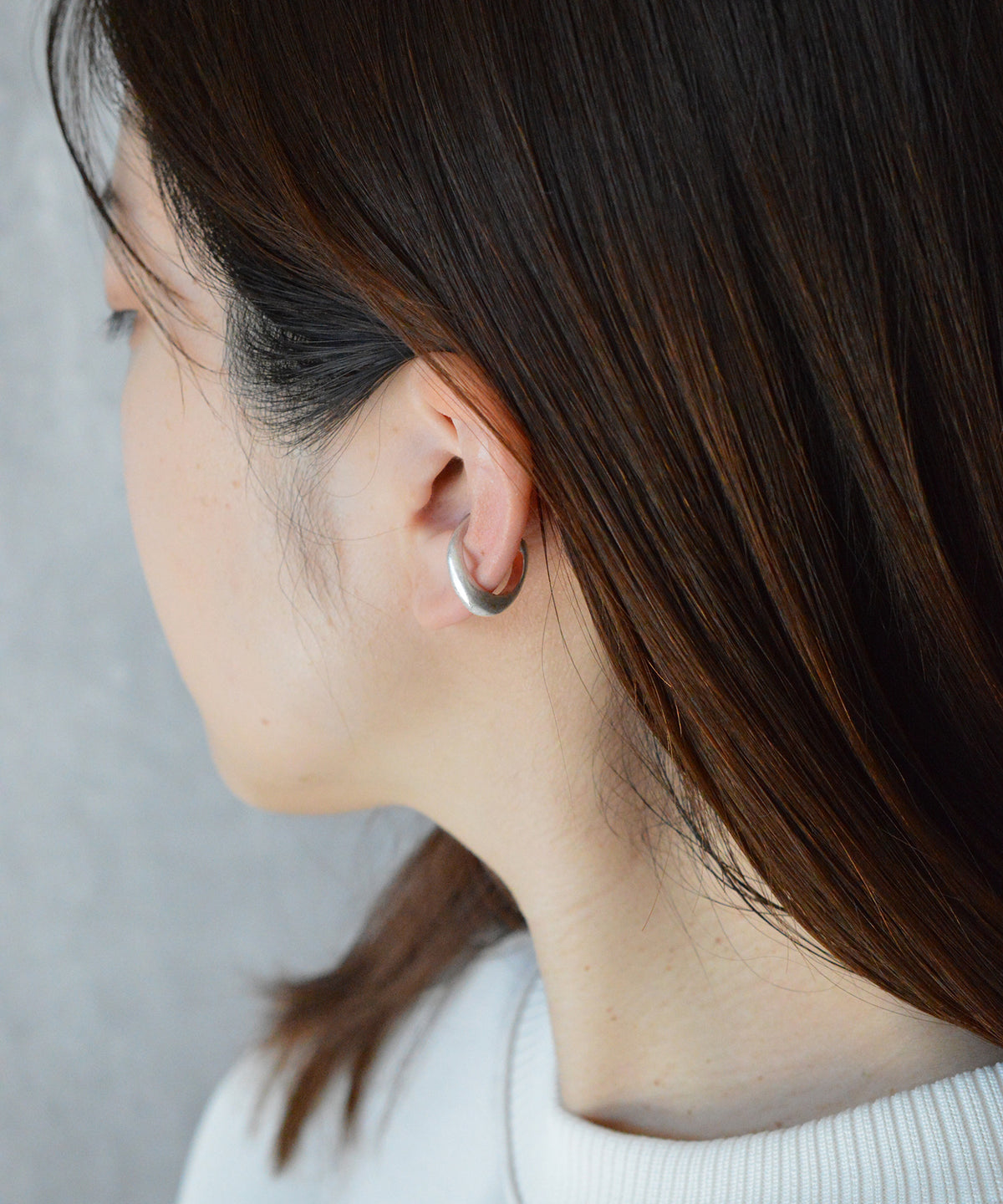 【earyear】Design Hoop(Matte) design Metal Hoop Ear Cuff<片耳用>