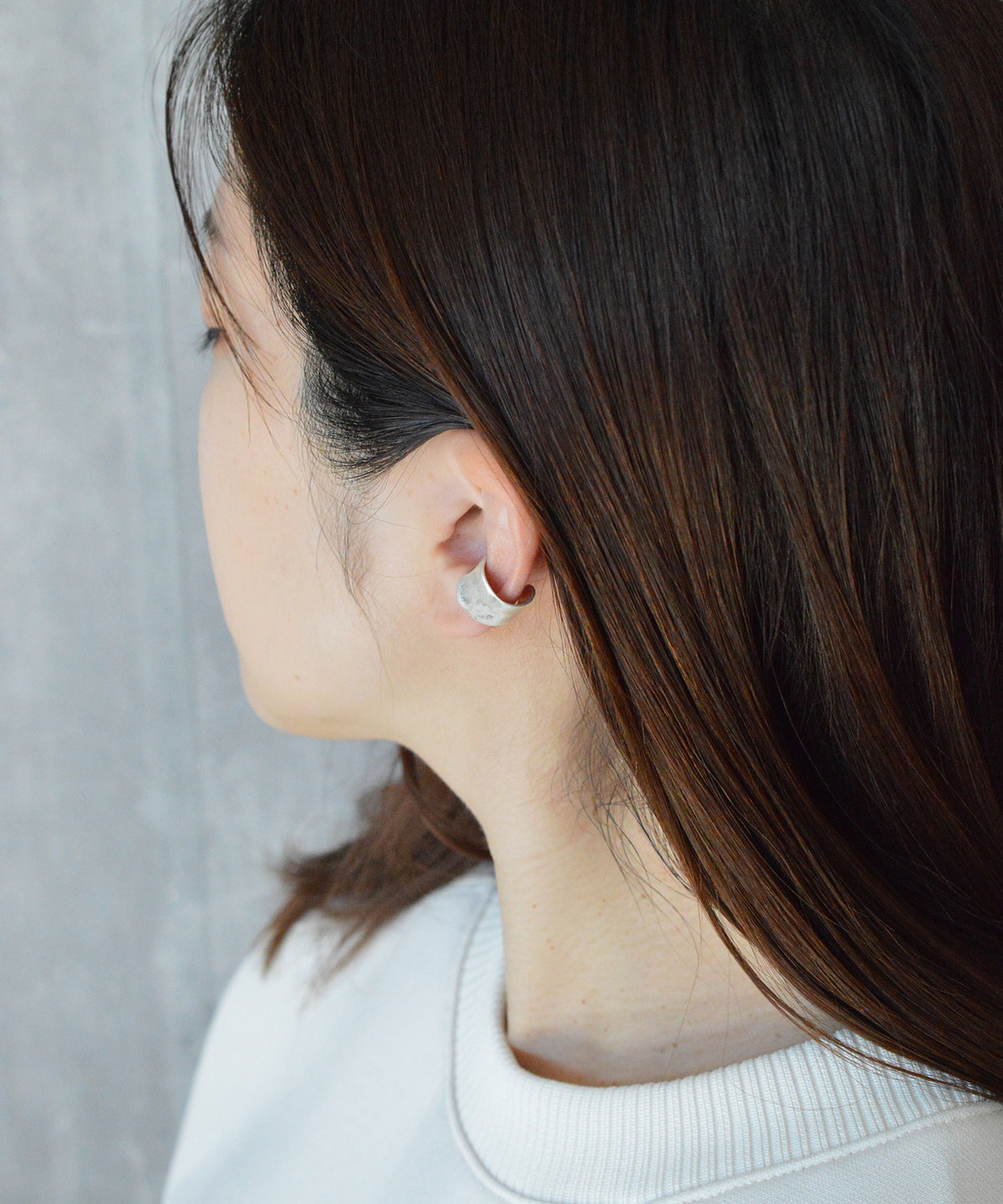 【earyear】Rough Plate matte(Matte) design Metal Hoop Ear Cuff<片耳用>