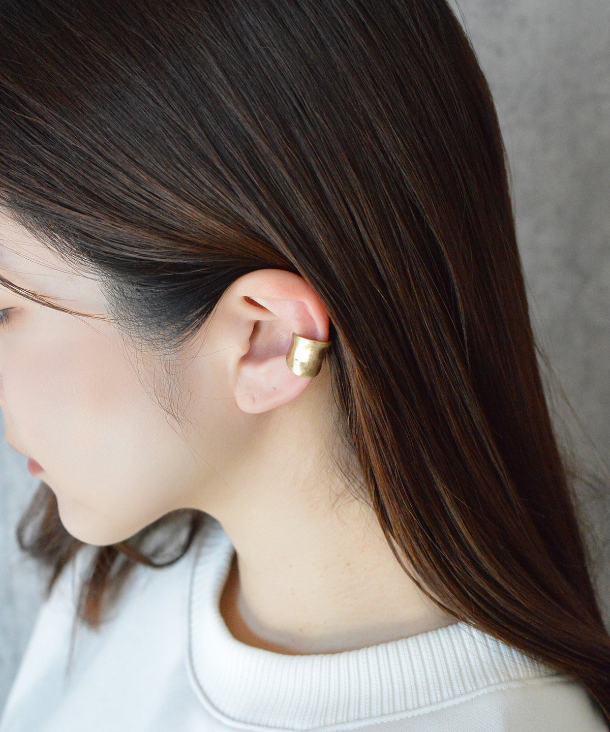 【earyear】Rough Plate matte(Matte) design Metal Hoop Ear Cuff<片耳用>