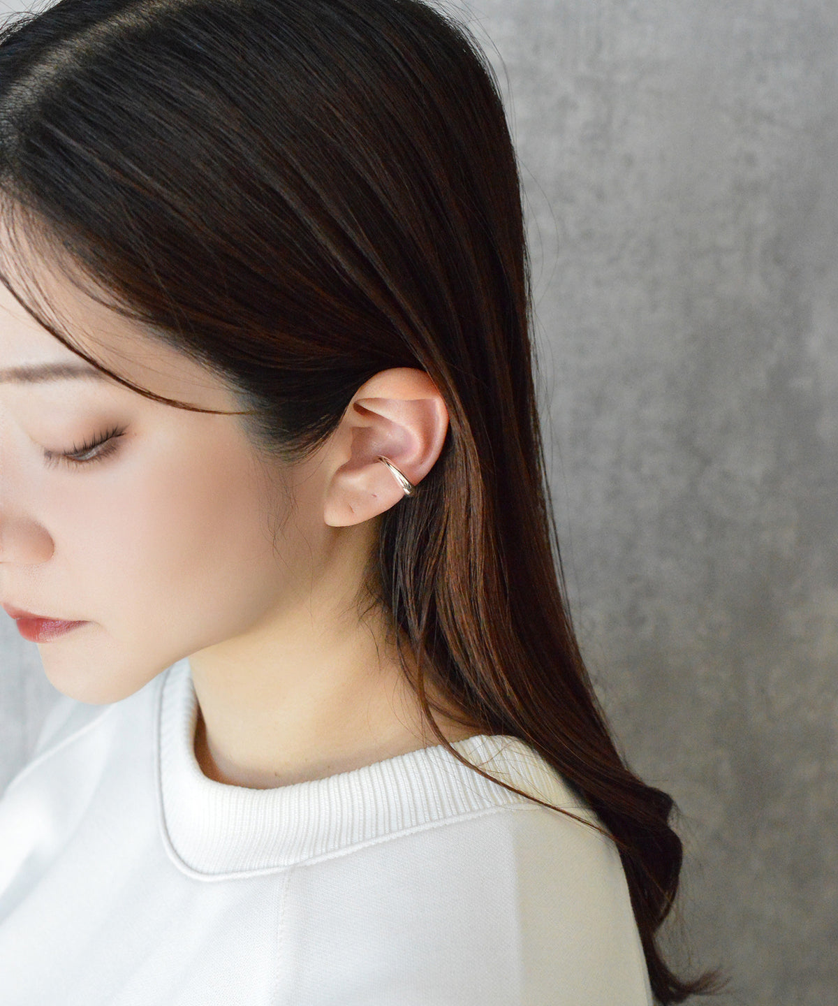 【earyear】Design Hoop design Metal Hoop Ear Cuff<片耳用>