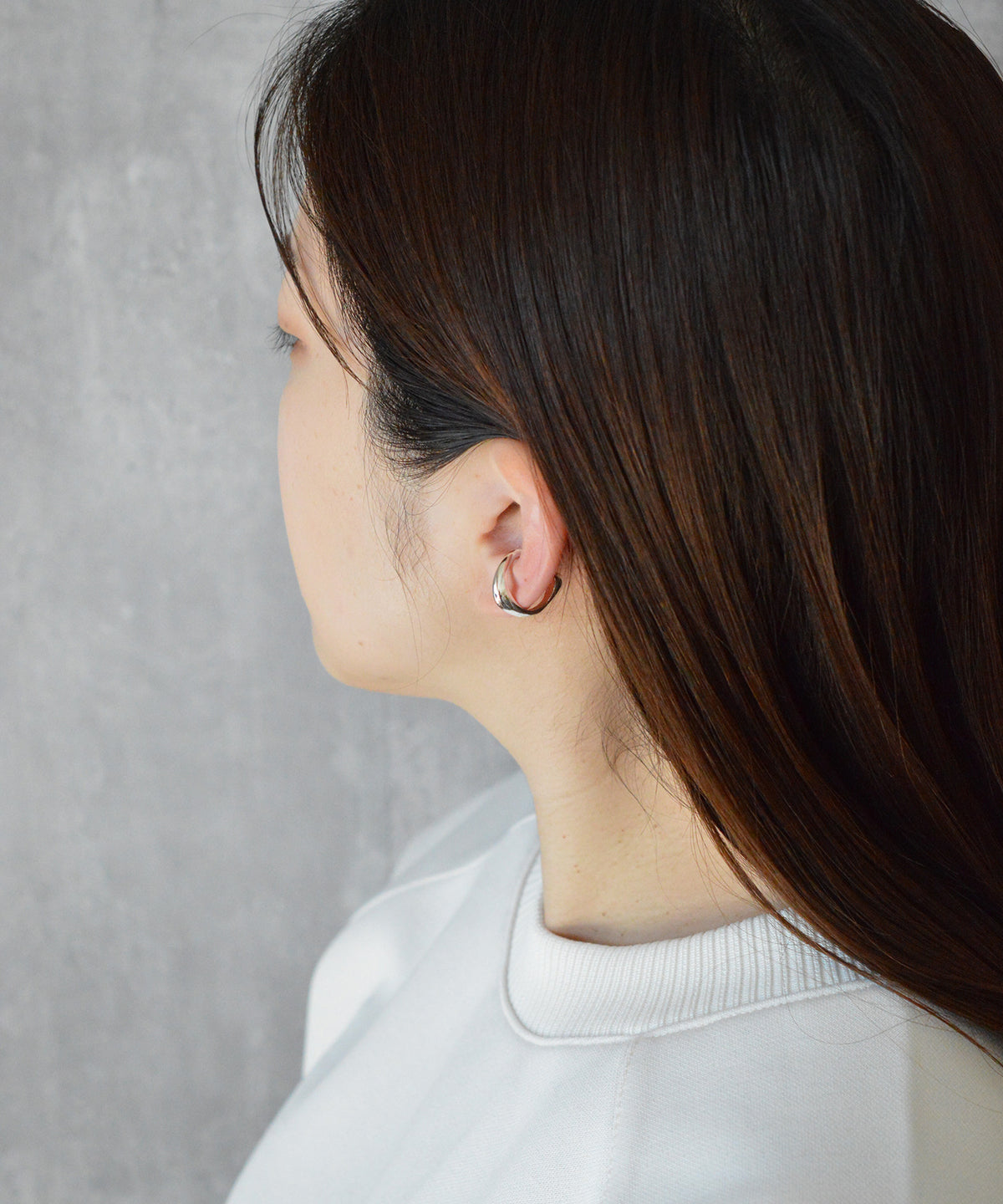 【earyear】Design Hoop design Metal Hoop Ear Cuff<片耳用>