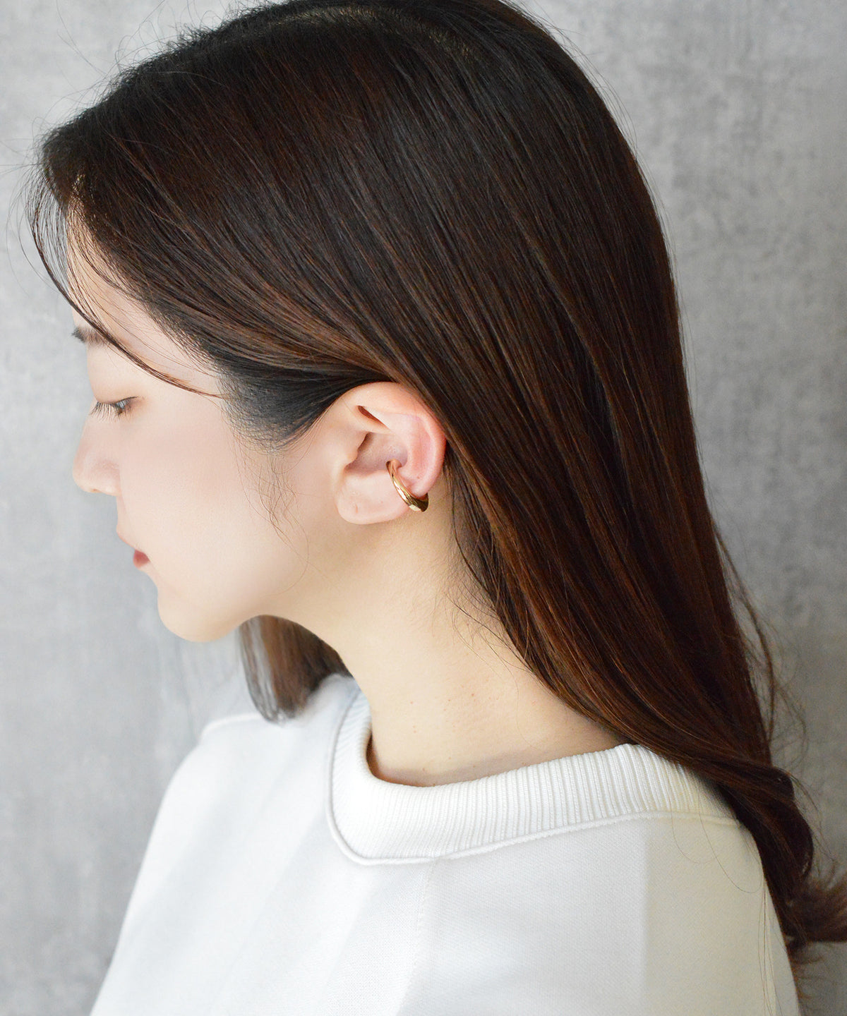 【earyear】Design Hoop design Metal Hoop Ear Cuff<片耳用>