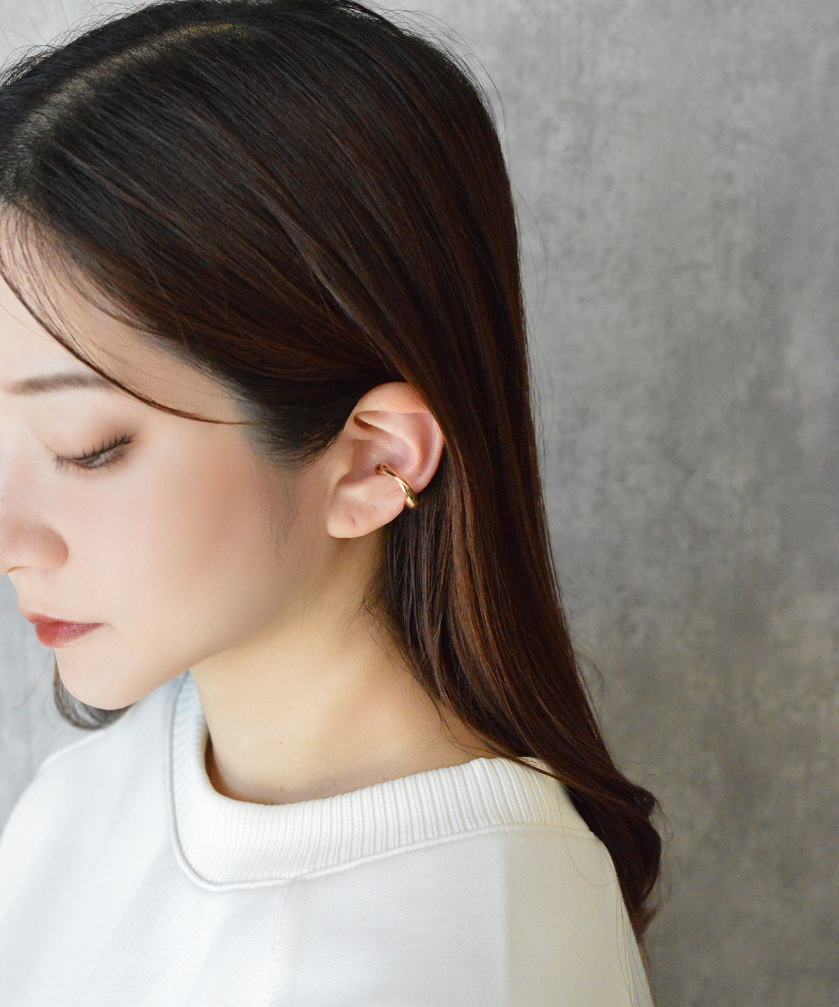 【earyear】Design Hoop design Metal Hoop Ear Cuff<片耳用>