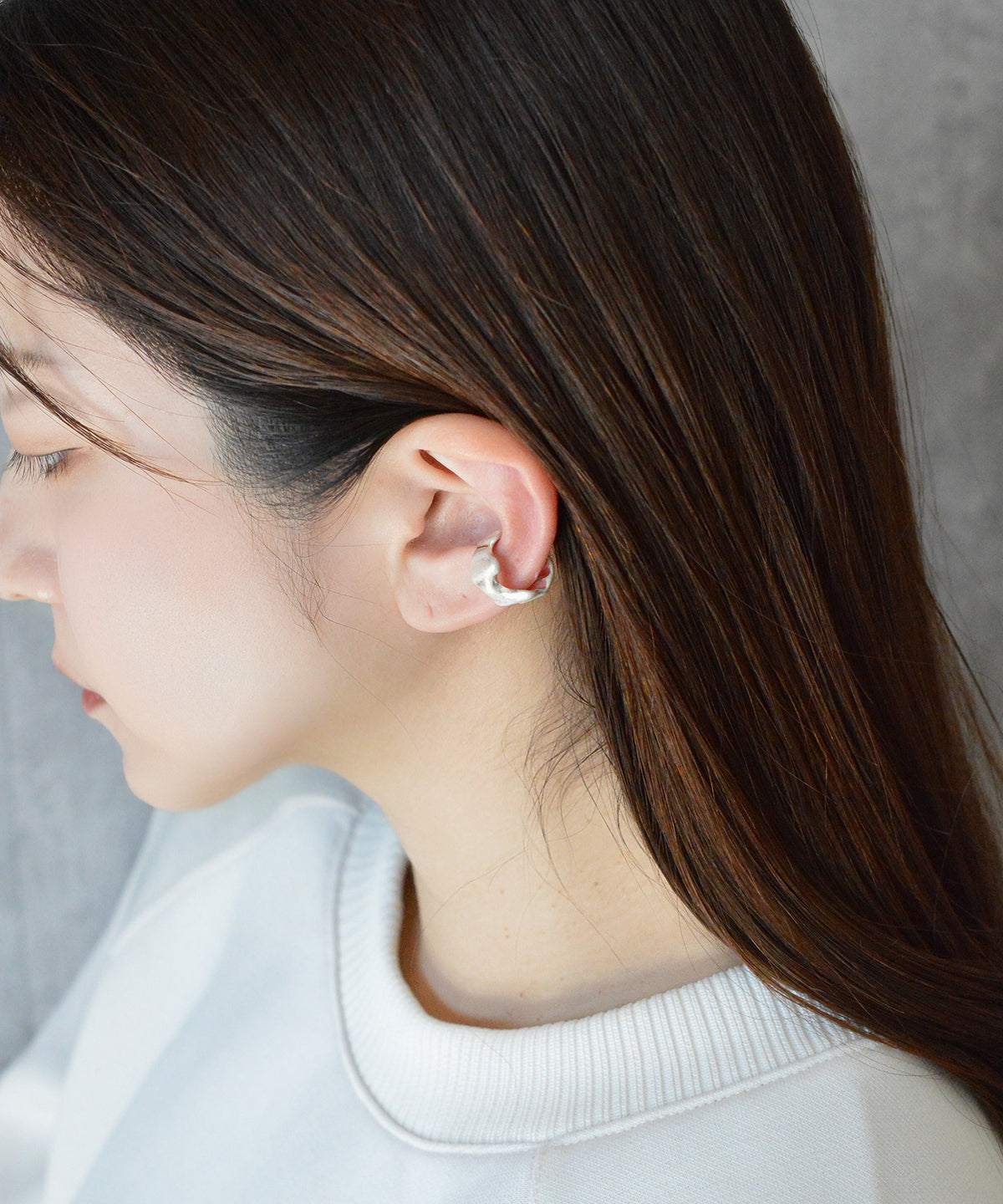 【earyear】WAVE design Metal Hoop Ear Cuff【2】<片耳用>