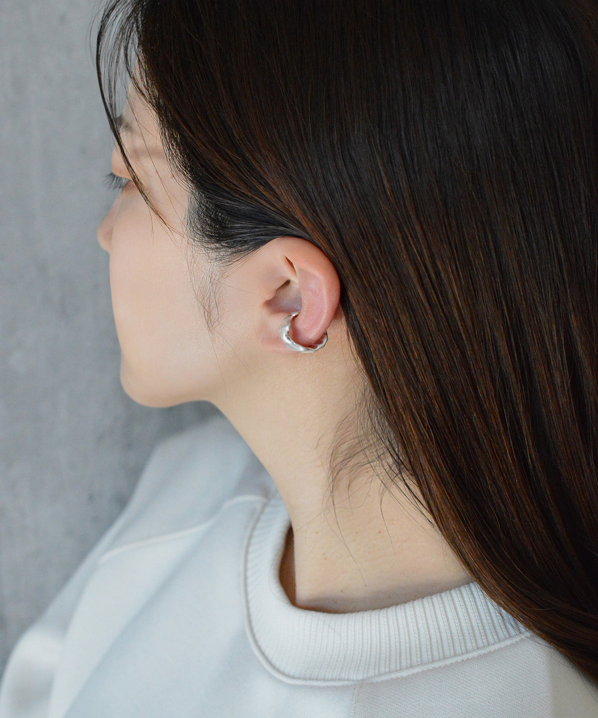 【earyear】WAVE design Metal Hoop Ear Cuff【2】<片耳用>