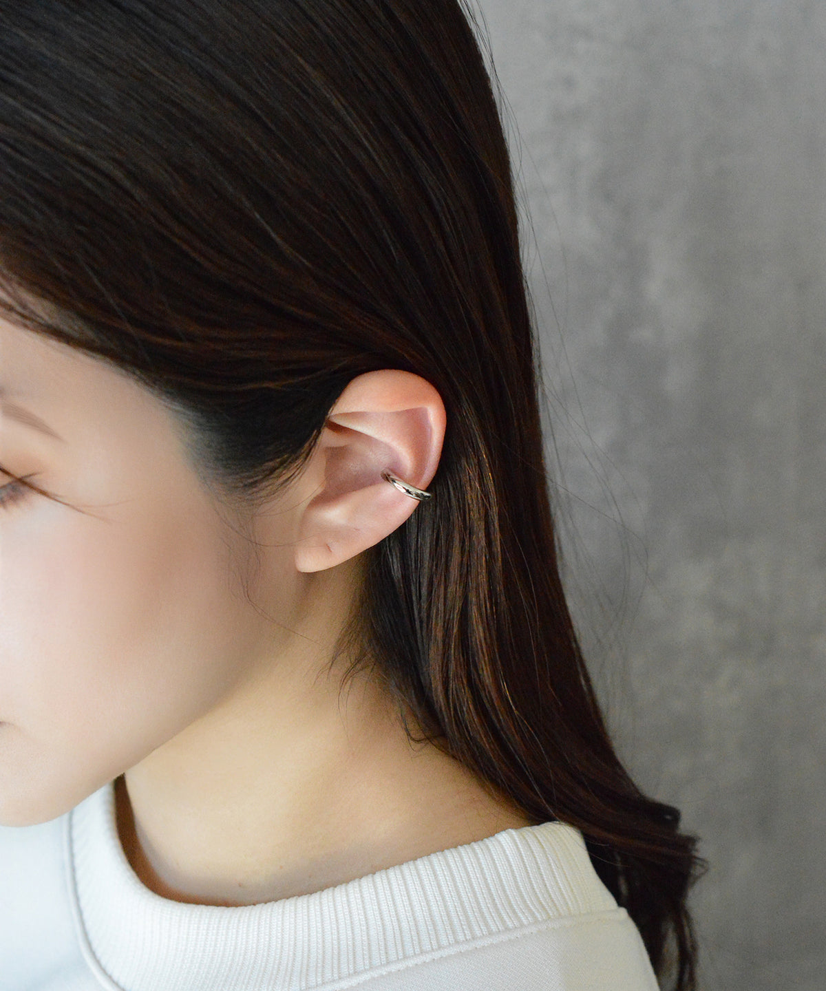 【earyear】Volume hoop Design Simple Metal Hoop Ear Cuff<片耳用>