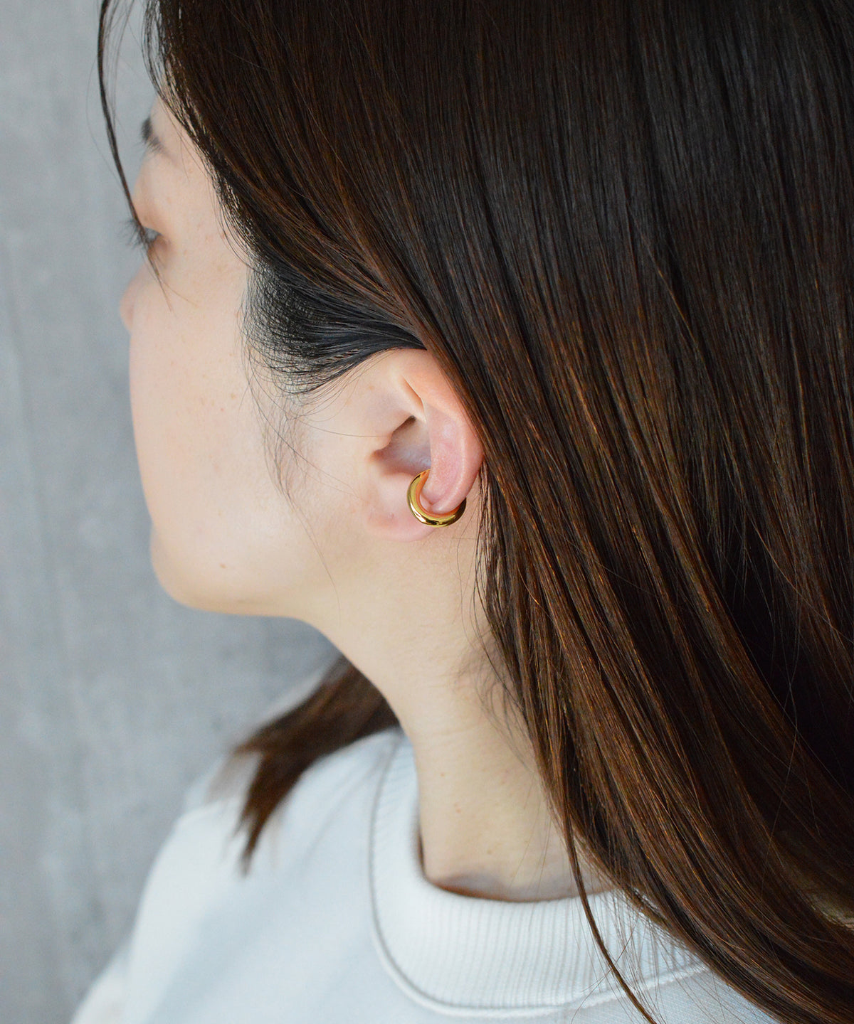 【earyear】Volume hoop Design Simple Metal Hoop Ear Cuff<片耳用>