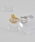 【earyear】Ball & Pearl 3 lines Design Hoop Ear Cuff<片耳用>