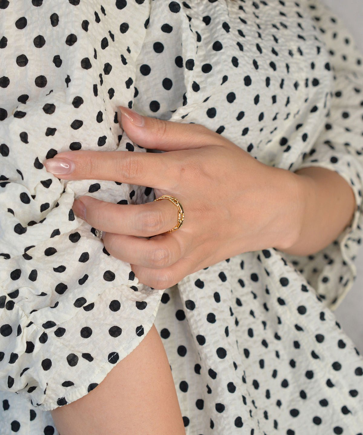 【earyear】Flat Rope Chain Ring