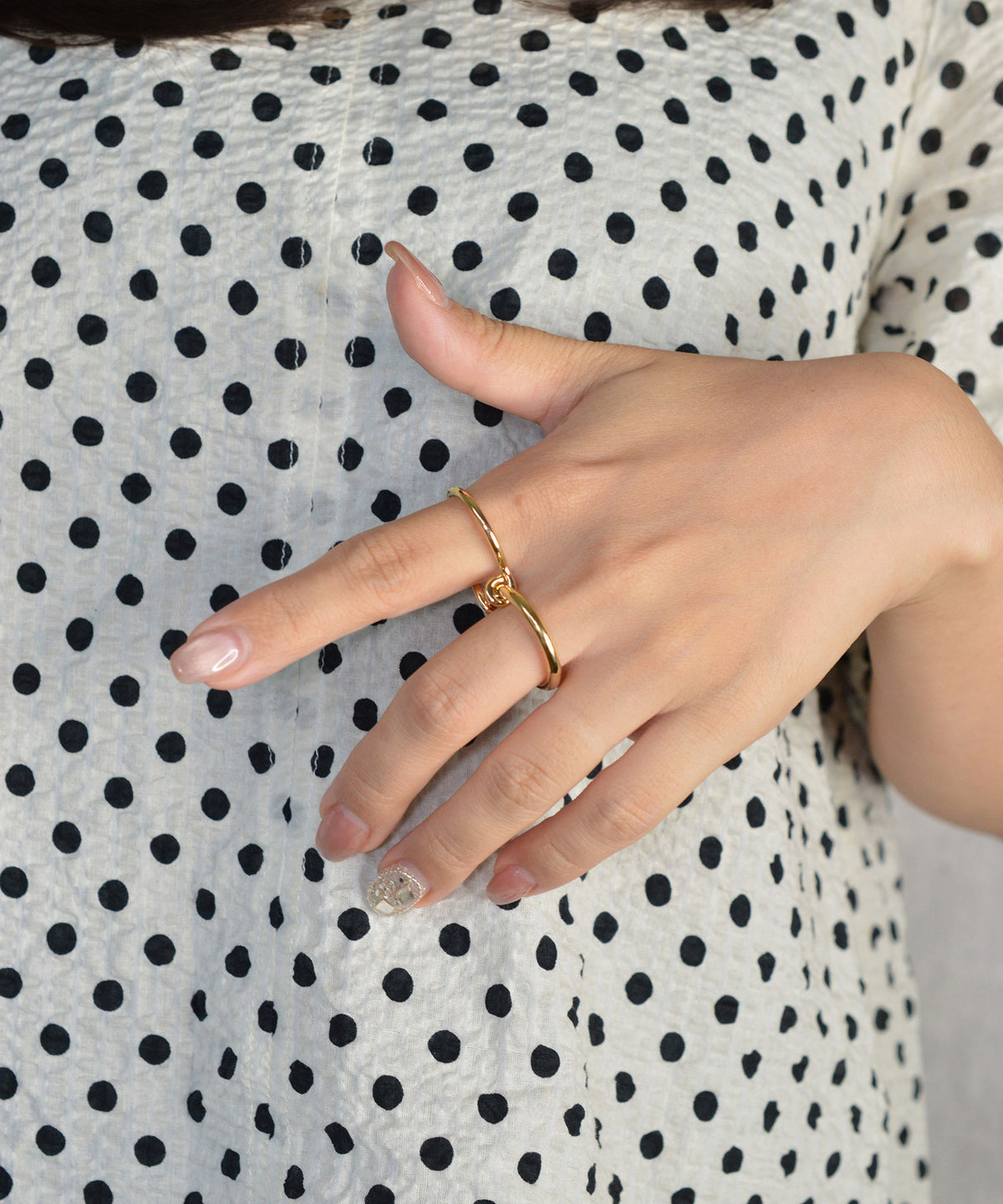 【earyear】Infinity Loop Double Finger Ring