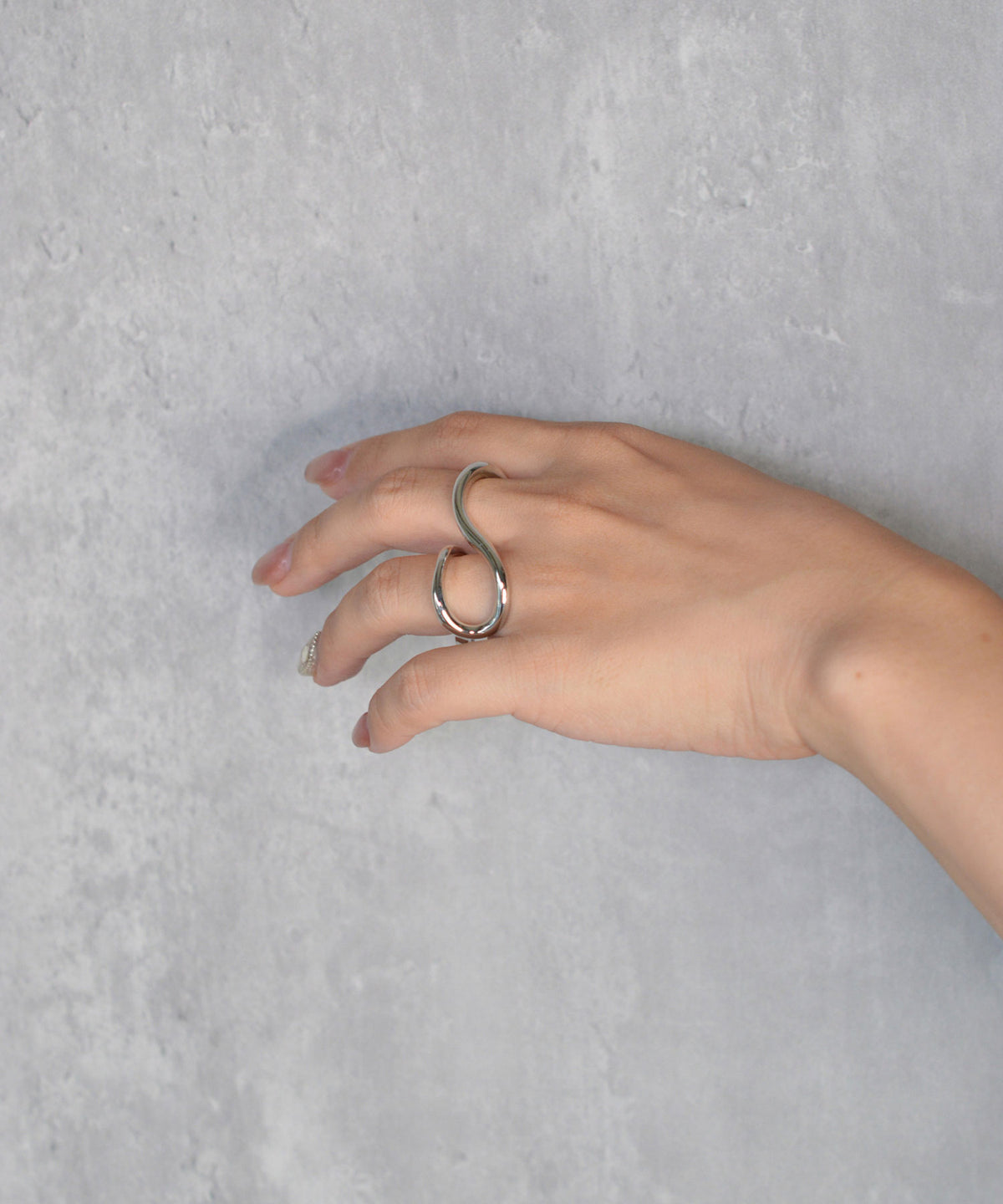 【earyear】Waveform Double Finger Ring