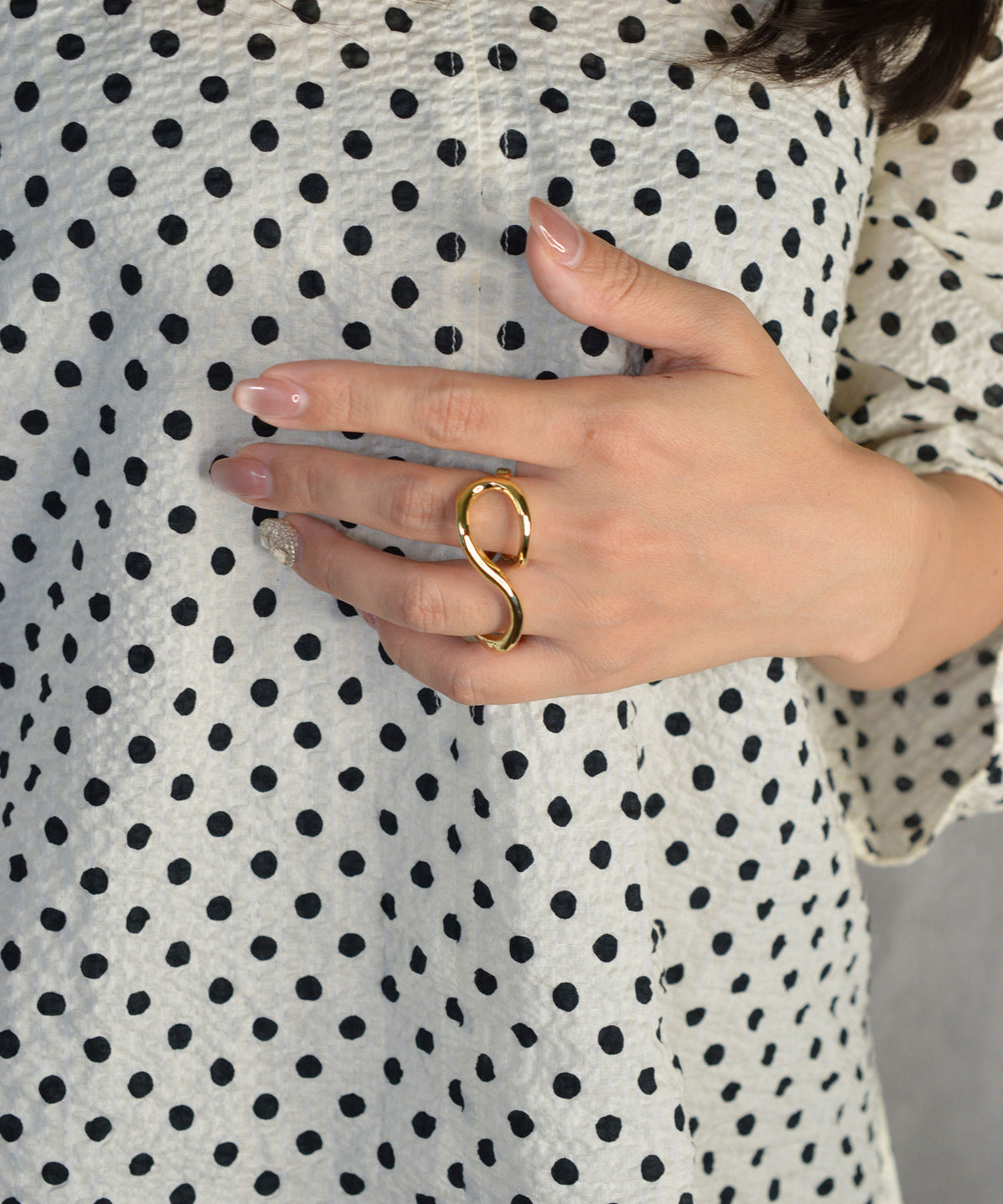 【earyear】Waveform Double Finger Ring