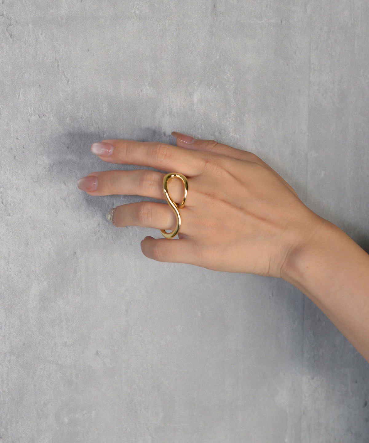 【earyear】Waveform Double Finger Ring
