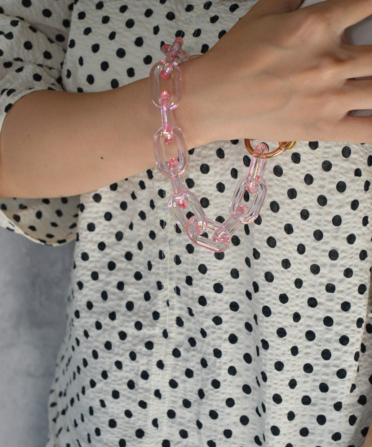 【eY】Aurora Ellipse Chain Wrist Strap