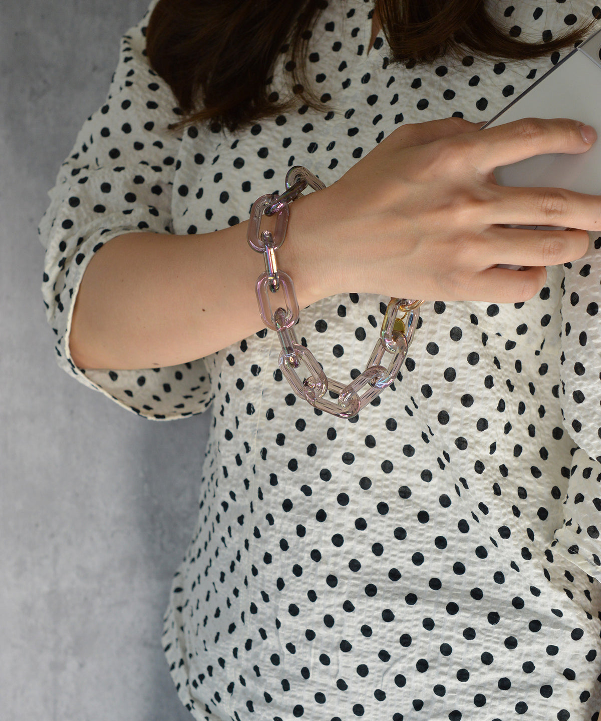 【eY】Aurora Ellipse Chain Wrist Strap