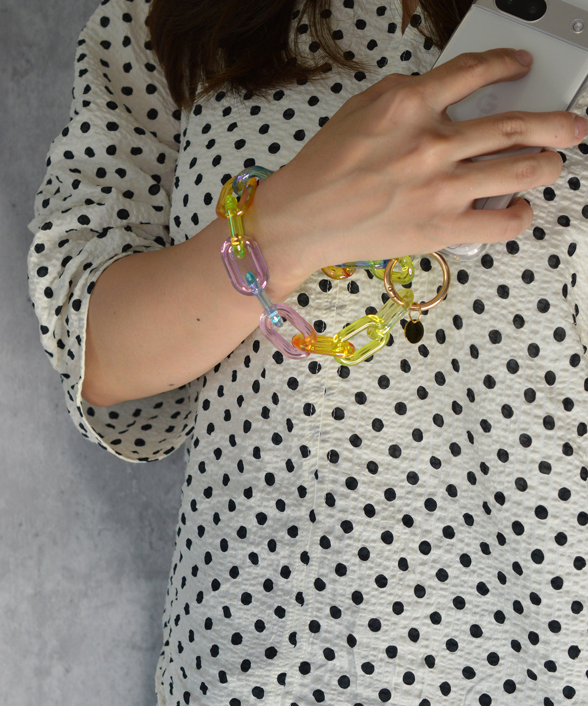 【eY】Aurora Ellipse Chain Wrist Strap